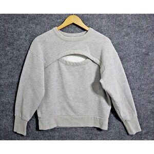 Citizens of Humanity Sweater Women Small Gray Franki‎ Open Chest Peekaboo Crew